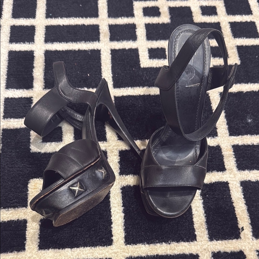 Yves Saint Laurent Black Platform Heels